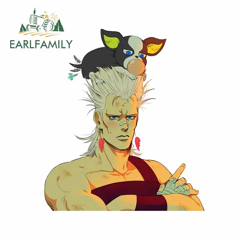 

EARLFAMILY 13cm x 11.6cm for JoJos Bizarre Adventure Polunaev Poch Car Stickers Anime Waterproof Decal for Surfboard Bumper VAN