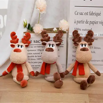 

Cute Scarf Reindeer Elk Plush Stuffed Doll Toy Home Sofa Decor Xmas Kids Gift