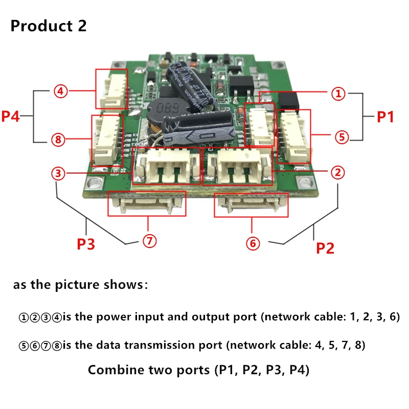 Понижающий модуль POE коммутатор 802.3af/в порт питания 30 Вт для камеры ip nvr ip phone 3/4100 м переключатель PD разделения Buck 12v