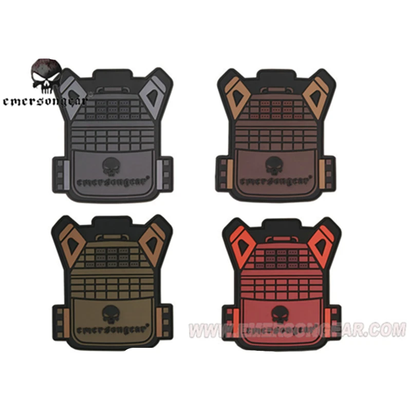 

emersongear 4PCS PVC Patch JPC Tactical Vest Style Badges Set Military Wargame Airsoft Team Logo Decorative Stick-on Rubber