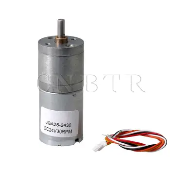 

CNBTR DC 24V 30RPM Gear Motor 0.3A Electric Micro Motor Output Shaft Silver