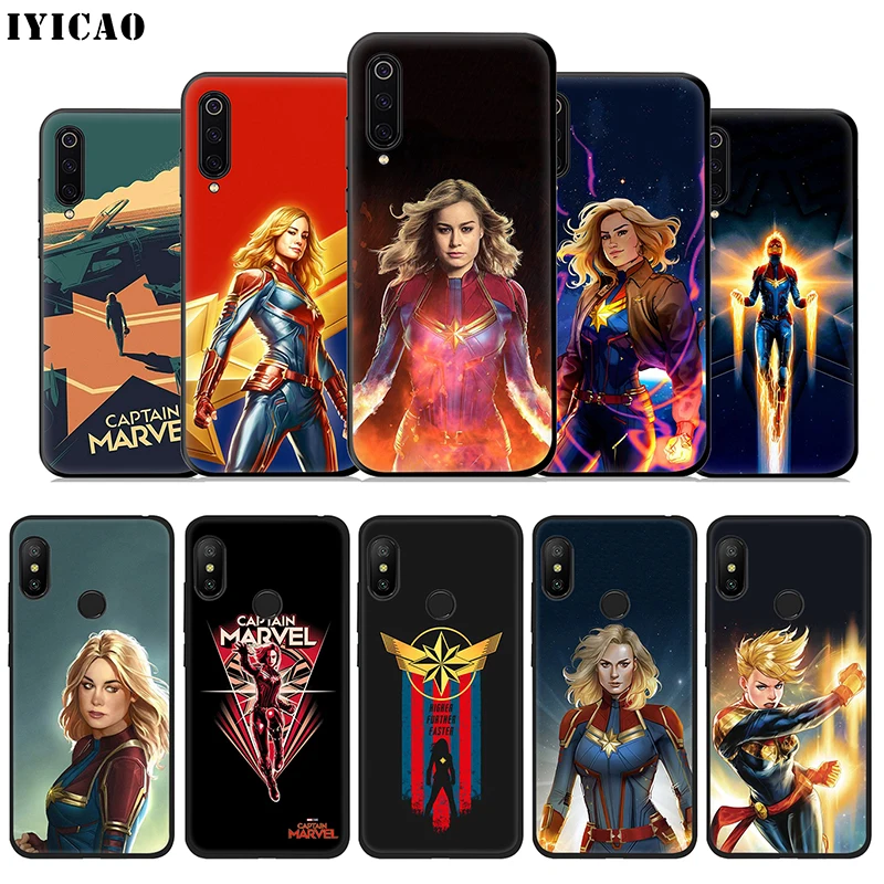 Мягкий чехол IYICAO Captain Marvel для Xiaomi Mi A3 A2 A1 10 9T CC9E CC9 9 8 6 Se Lite F1 5X 6X MiA1 MiA2 MiA3 |