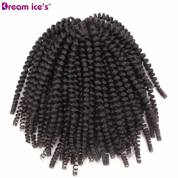 

30 Strands 8 inch Crochet Braids Ombre Spring Twist Braiding Hair Synthetic Hair Extensions Braids 100g/pack