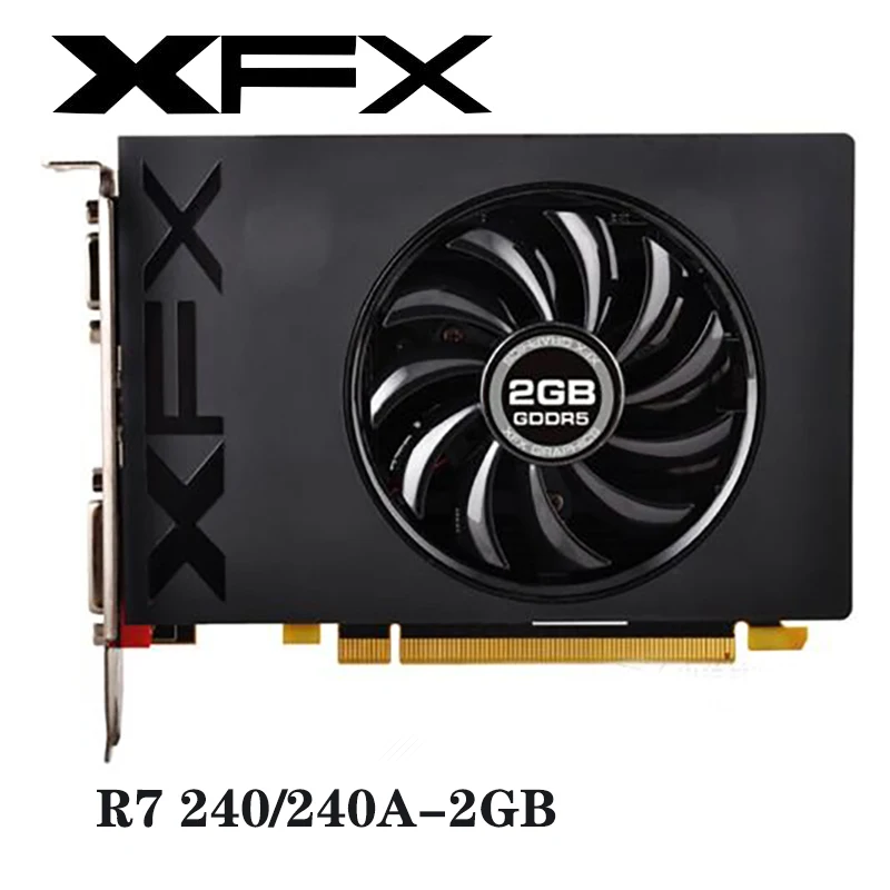 Б/у SAPPHIRE Radeon R7 240 2 Гб видеокарты GPU для AMD Radeon R7 240 GDDR3 128bit видеокарты экран настольный компьютер-0