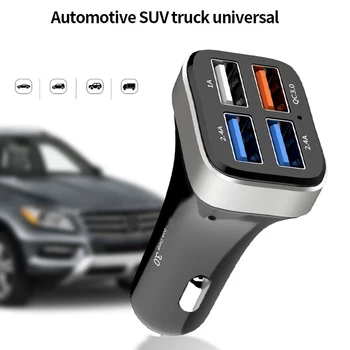 

Car Charger 4 USB Port Quick Charge 3.0 Smart Charger For iPhone XS Max XR X 8 7 6s Plus For Samsung S9 S8 S10 Edge Note 9 8 10