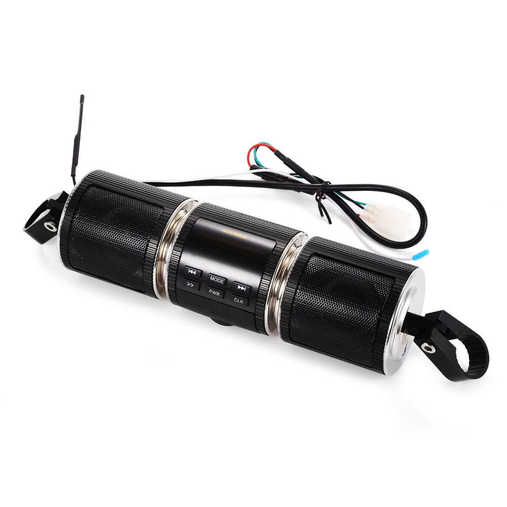 

OllyMurs MT487 12V Black Motorcycle MP3 Music Player Bluetooth Stereo Speaker FM Radio With LED Display Waterproof XL-63