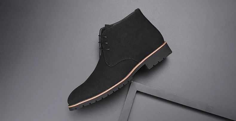 ROXDIA/мужские ботинки из натуральной кожи размера плюс 39-48, осенне-зимняя рабочая обувь, мужские ботильоны на шнуровке, черный, коричневый, синий цвета, RXM144
