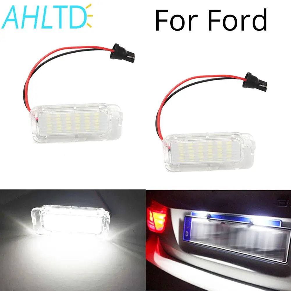 12V Auto Car LED License Plate White Number Lights Lamp For Ford Focus C-MAX MK2