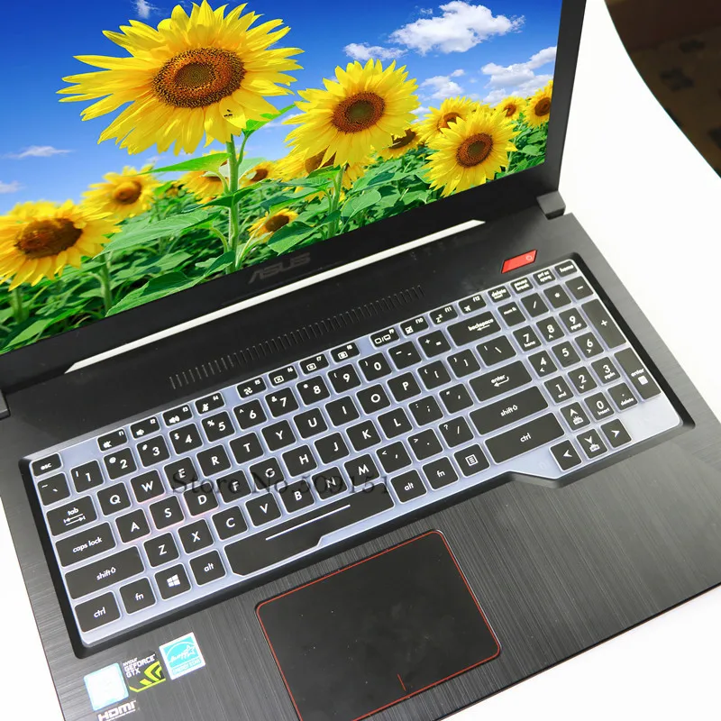 Силиконовый защитный чехол-клавиатура для Asus TUF FX705GM FX705GD FX705 fx705ge FX705G FX 705 GD GM Gaming 1" 17,3 дюймов - Цвет: Black