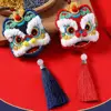 Necklace DIY Chinese Lion Dance Tassel Embroidery Kit Handmade Sewing Craft Decor Gift Embroidery Hoop Embroidery Accessories ► Photo 1/6