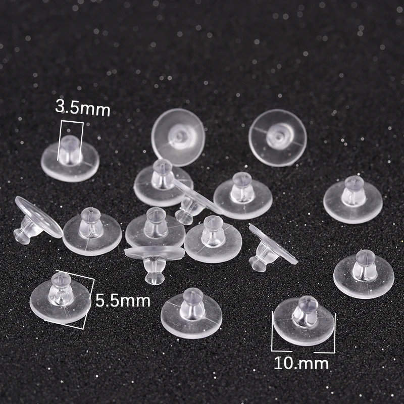 Home & Garden Rubber Earring Back 200Pcs Silicone Earrings Stoppers Ear