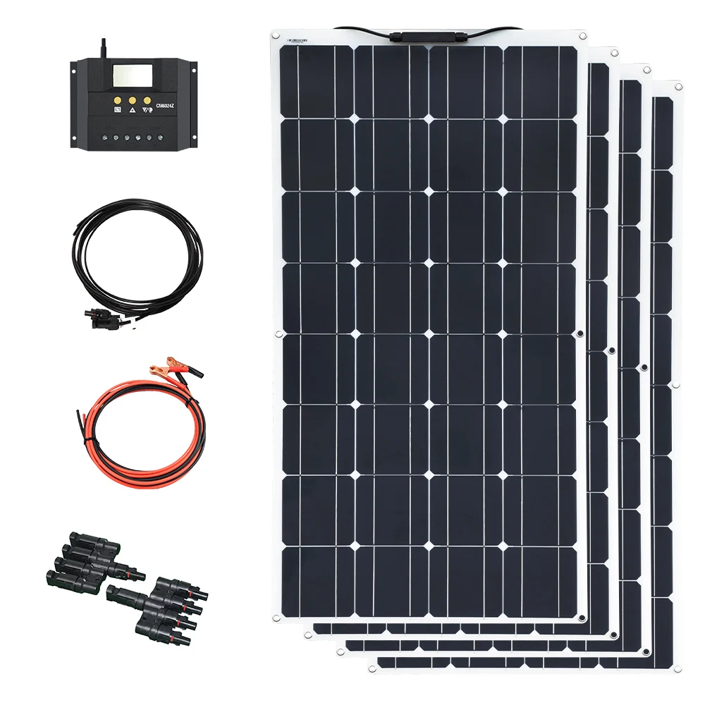 

Boguang 400W 500W Flexible Solar Panel Solar Controller Module for Car RV Boat Home Roof Vans Camping 12V 24V Solar Battery