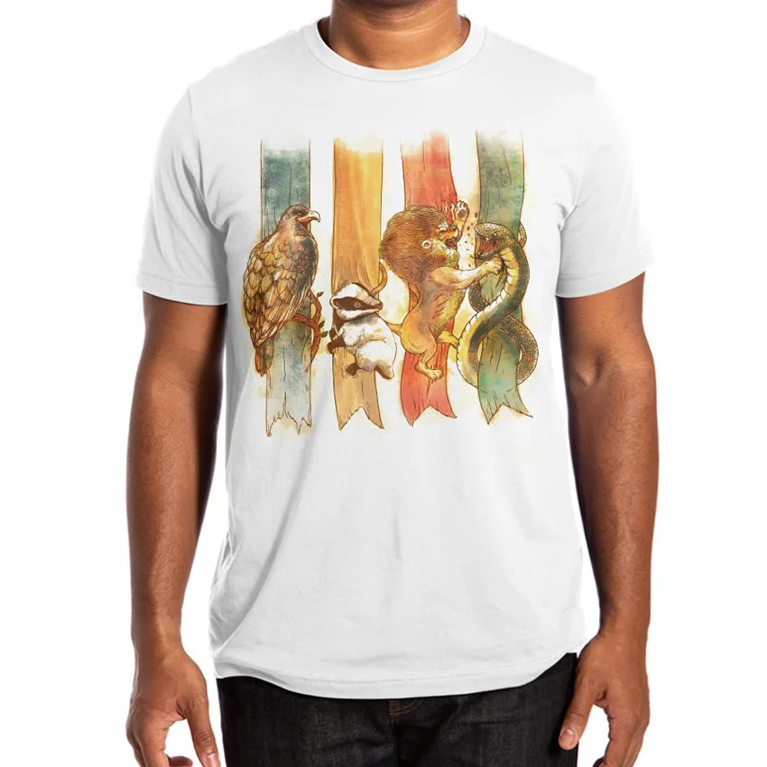 

House Brawl T Shirt gryffindor slytherin hogwarts houses wizardry houses lion snake