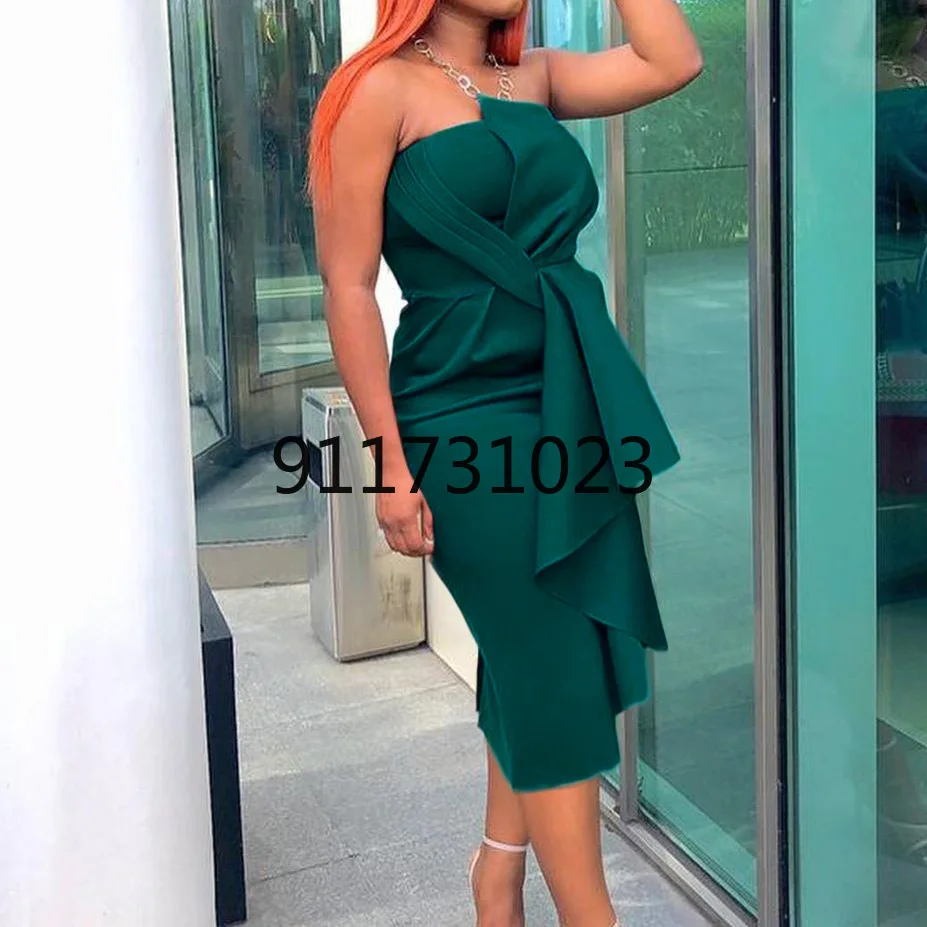 Summer 2021 New Arrival African Women Sleeveless Solid Color Dress Dresses for European Clothing Clothes | Тематическая одежда и