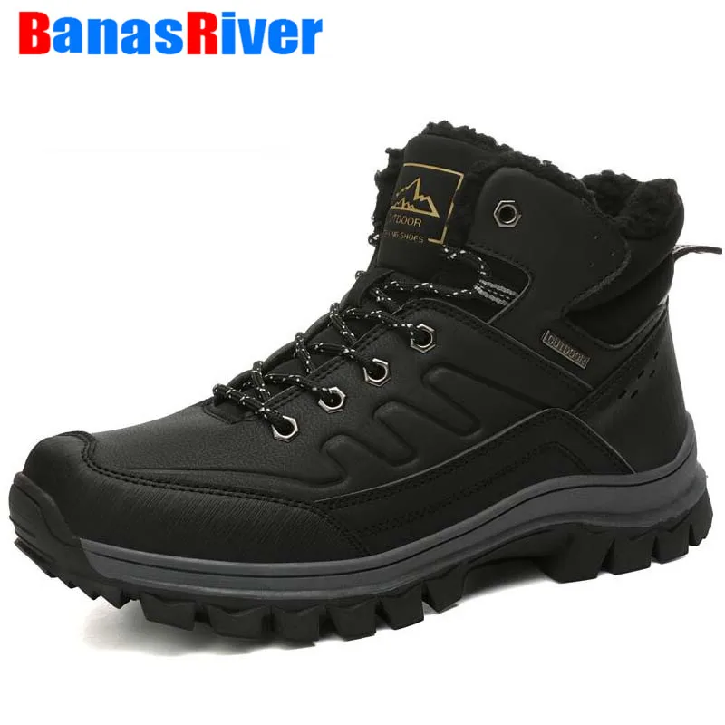 

NEW Training Cashmere Warm Snow Boots Men Winter Casual Shoes Outdoor Ankle Walking Zapatos Sneakers High Quality with Fur Plush
