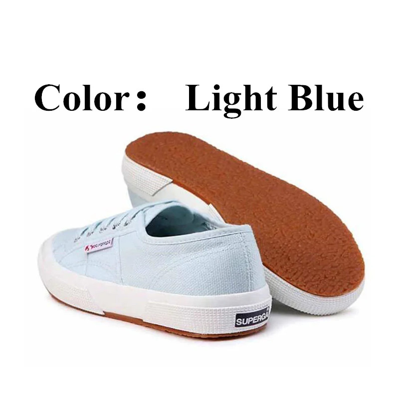 SUPERGA 2750 Cotu классические черные женские удобные кроссовки Velcr для мужчин 2019A118 - Цвет: Light Blue