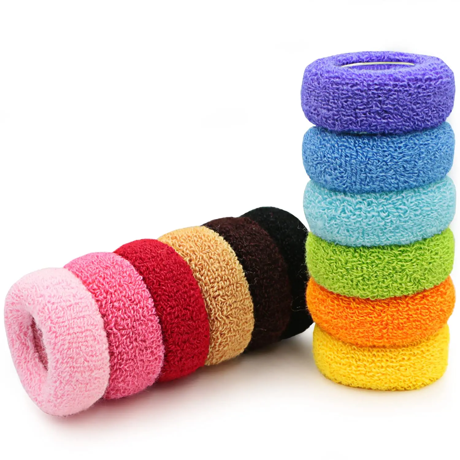 50pcs set vintage hair scrunchies stretchy velvet scrunchie pack women elastic hair bands girl headwear plain rubber hair ties 12pcs Cotton Elastic Stretchy Ponytailers Wide Thick Hair Ties Scrunchies Babies and Teens Fuzzy Hair Accessories for Girl