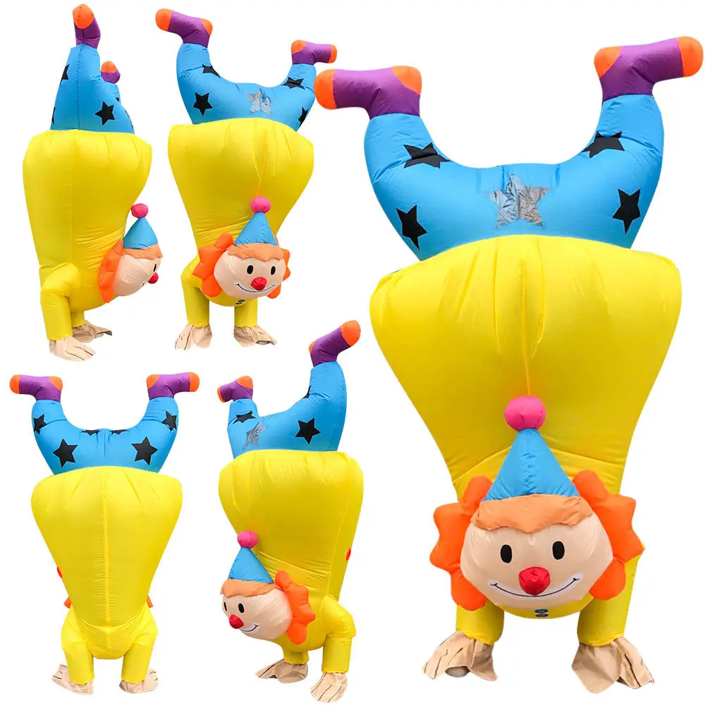 

Clown Stage Show Clothes Halloween Handstand Clown Inflatable Costume Creative Activity Performance Clown Model Suit Fun Party