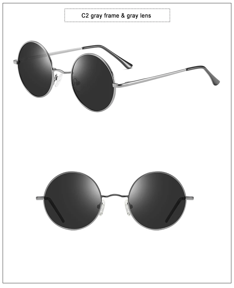 Круглые очки солнцезащитные женские круглые поляризационные солнцезащитные очки для мужчин и женщин UV400 Винтажные Солнцезащитные очки для вождения мужские Брендовые очки с коробкой sunglasses women men