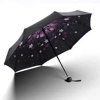 

Fully Automatic Five Folding Mini Sakura Sun Umbrella Sun Umbrella Folding Sakura Umbrella