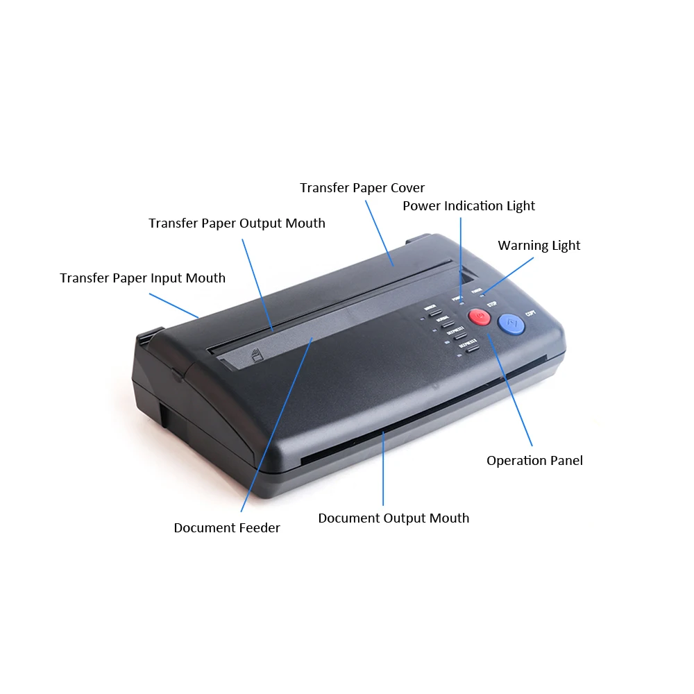Stencil Machine Tattoo Transfer Machine Printer Drawing Thermal Stencil Maker Copier for Tattoo Transfer Paper Supply UK EU US