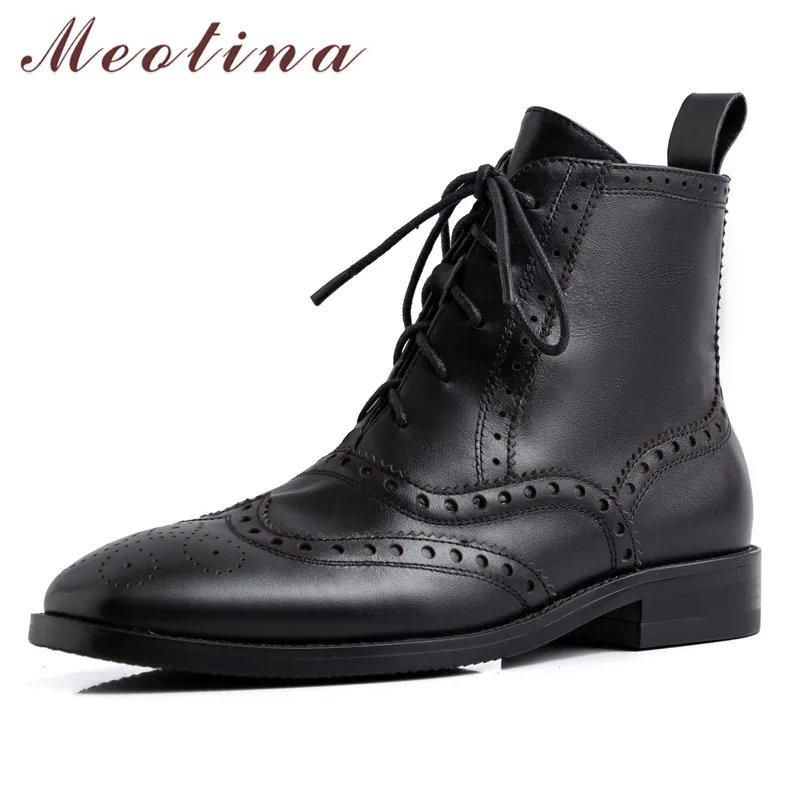 black brogue boots womens