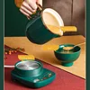 110V/220V Multifunctional Health Pot Electric Kettle Appointment Office Ceramic Flower Teapot Tea Brewer Auto Keep Warm 600ml 5