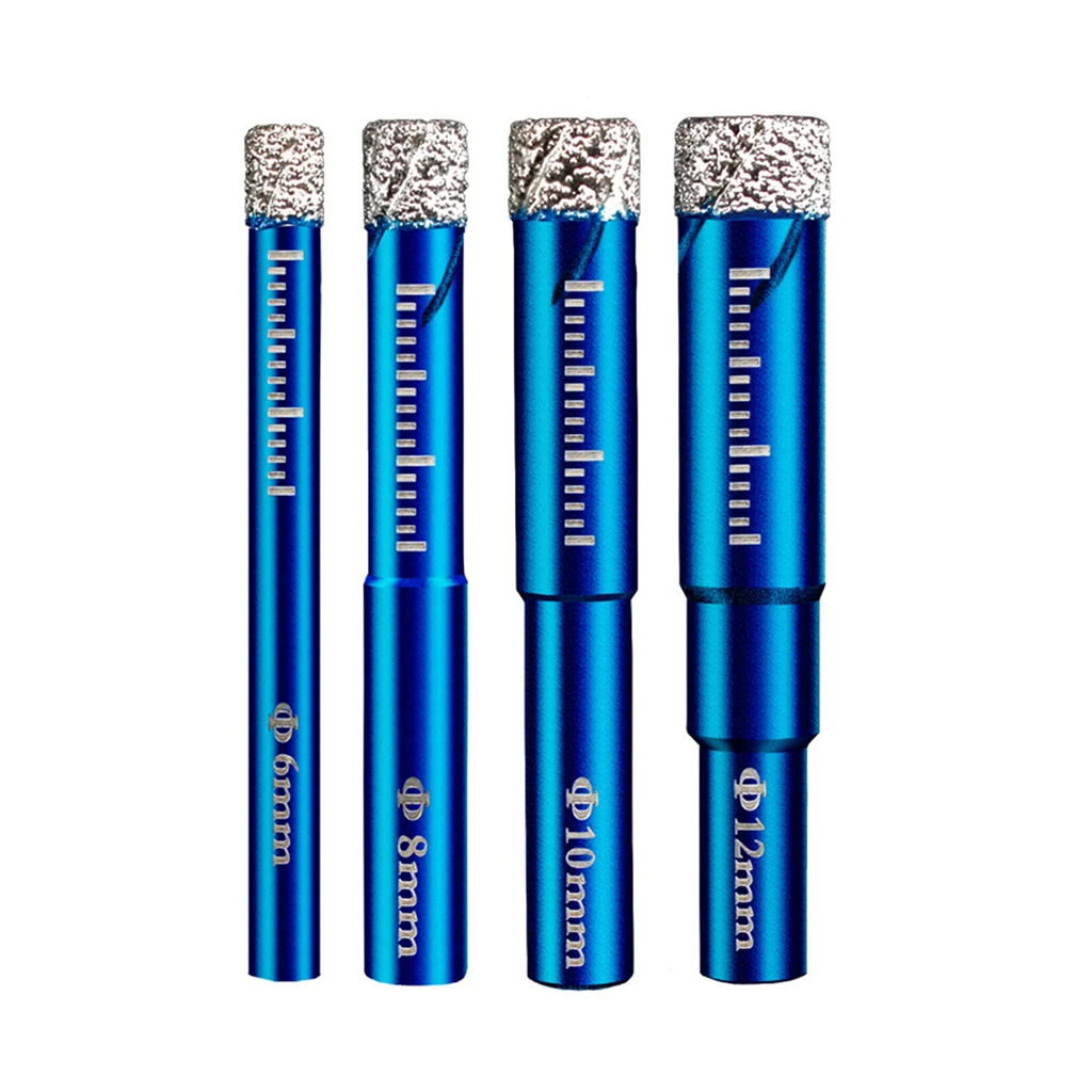Diamond Coated Drill Bit 6/8/10/12mm Tile Marble Glass Ceramic Hole Saw Dry Driller | Инструменты