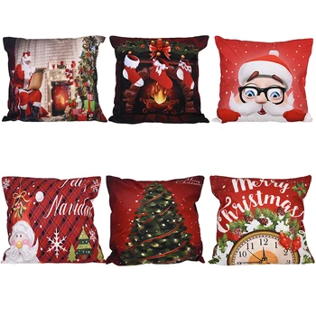 

Christmas Cushion Cover Christmas Decorations for Home Throw Pillows Sofa Home Decor Christmas Pillowcase Pillow Cover