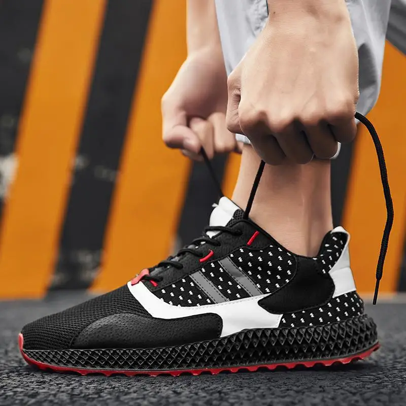 

Douyin Shoe Men's Hot Selling 4D Fly Woven Sports Casual Versatile Running Shoes Autumn tou qi ban Shoes National Trends Dad Sho