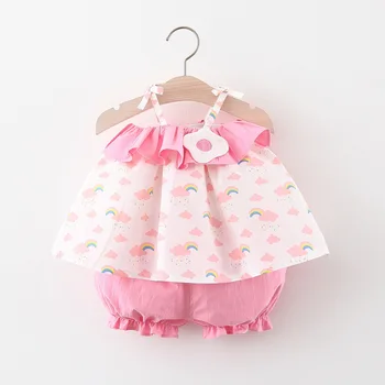 

(4 sets/lot) 2020 Summer Girl's Cothing Set Floral 052301