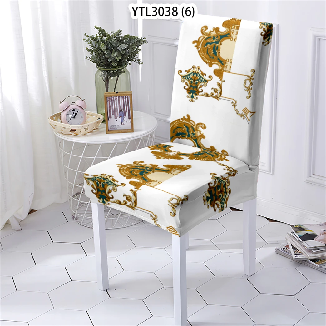 thumbnail image 1 of Funda de estilo de elementos europeos para silla de comedor, cubierta con patrón de flores para muebles de comedor, fundas para sillas para el hogar Stuhlbezug, 1 of 5