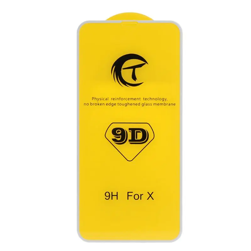 

9D Curved Edge Tempered Glass Full Cover Screen Protective Film For Iphone X DXAC