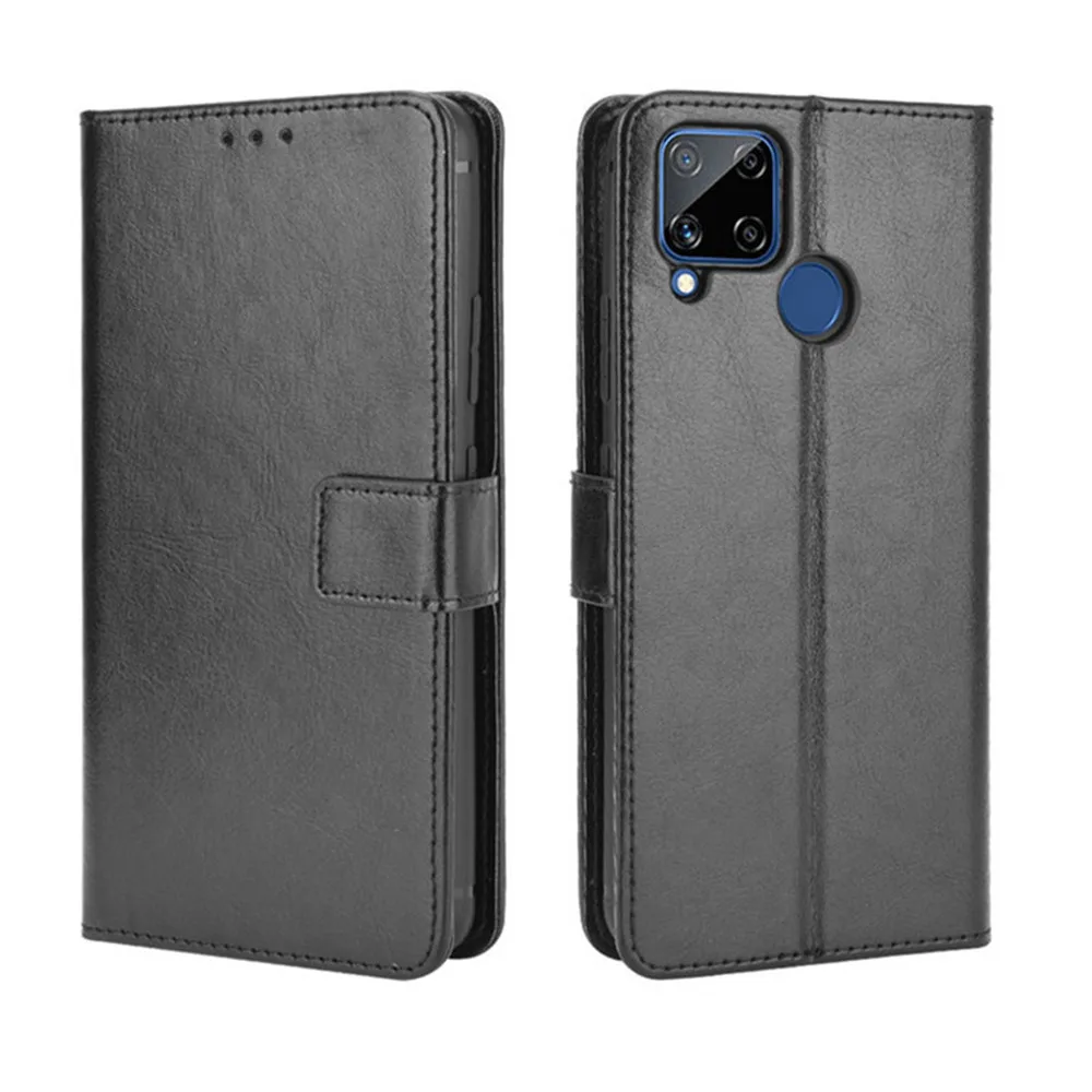 For Oppo Realme C15 Case Luxury Flip Pu Leather Wallet Lanyard Stand Case  For Oppo Realme C15 C 15 Realmec15 Phone Bag - Mobile Phone Cases & Covers  - AliExpress