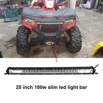 

ECAHAYAKU 20 inch led light bar COMBO Beam 180w slim offroad led bar for jeep Boat Car Tractor Truck SUV ATV 4x4 driving lights