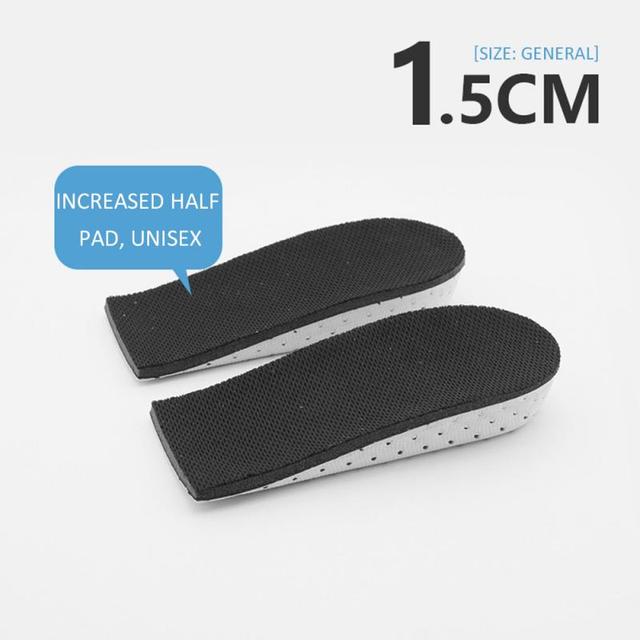 Increase Insole Heel Pad Lifting Inserts Memory Foam Breathable Lifts Shoe Pads Insoles 1.5/2.5/3.5/4.5Cm Unisex