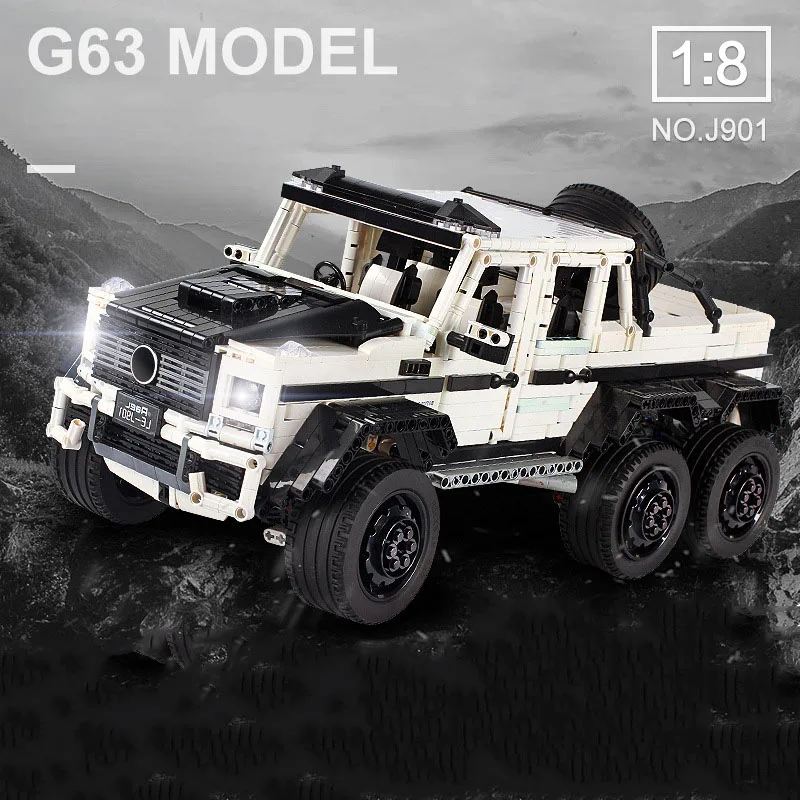 Конструктор lepinblocks technic Series Car MOC 2425 G63 AMG 6X6 LAND CRUISER, набор модельных строительных блоков, кирпичи, Детские машинки, игрушки