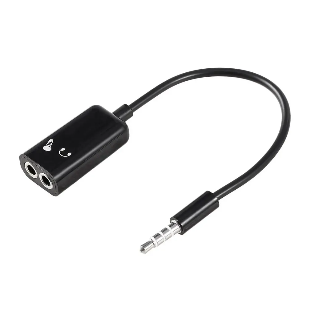 

3.5mm Stereo Audio Splitter Universal 3.5mm Stereo Splitter Audio Male To Earphone Headset+Microphone Adapter For Phones