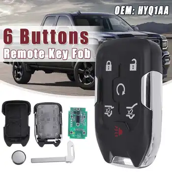 

315MHz 6 buttons Car Remote Key Shell Case Fob with ID46 Chip blade HYQ1AA For GMC Yukon XL Denali for Chevrolet 2015-2019