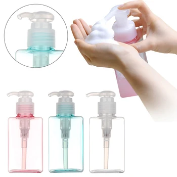 

100ml Empty Squeezed Foaming Pump Soap Foam Bottle Cosmetic Containers Dispenser PET Liquid Travel Bottle Shower Gel Foam Pump