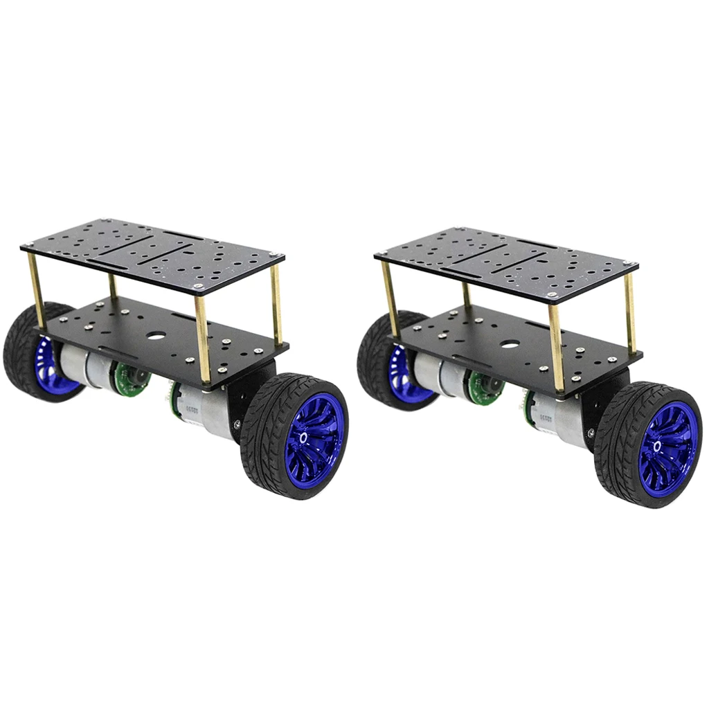 2xbiodeck 2 Вт робот шасси автомобиля DIY наборы Интеллектуальный двигатель Arduino синий