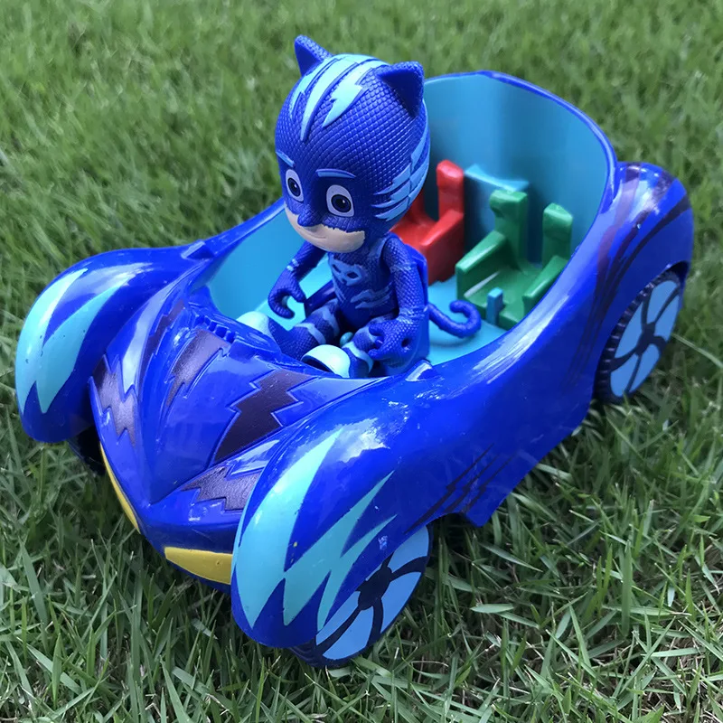 A NO BOX Pj маска Juguete детская игрушка машина Catboy Owlette Gekko с музыкой и светом Мультфильм фигурки игрушки для детей автомобиль подарок S66 - Color: A NO BOX