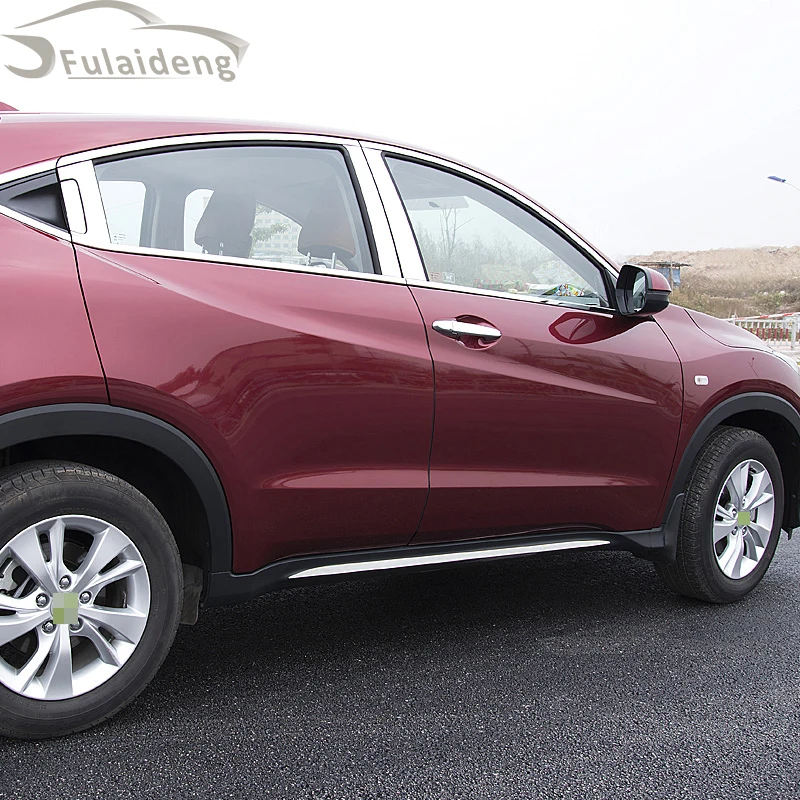 2 шт. для Honda Vezel HR-V- боковой подъюбник ABS Хромированная формовочная отделка Аксессуары для стайлинга автомобилей