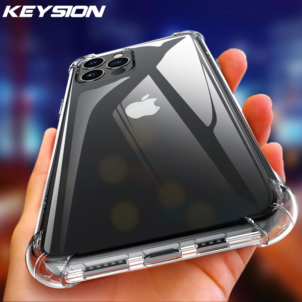 KEYSION Shockproof Clear Case for iPhone 12 12 Mini Transparent soft silicone Phone back Cover for iPhone 12 Pro 11 Pro Max X XR KEYSION Shockproof Clear Case for iPhone 12 12 Mini Transparent soft silicone Phone back Cover for iPhone 12 Pro 11 Pro Max X XR