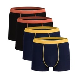 4Pcs Men Boxers Man Short Breathable Flexible Comfortable Shorts Boxers Lovely Solid Panties