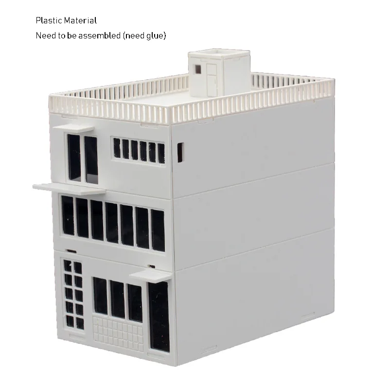  miniature Street Shop Building model Sand table model Pendant Plastic assembly 1:150/100/87/72/64