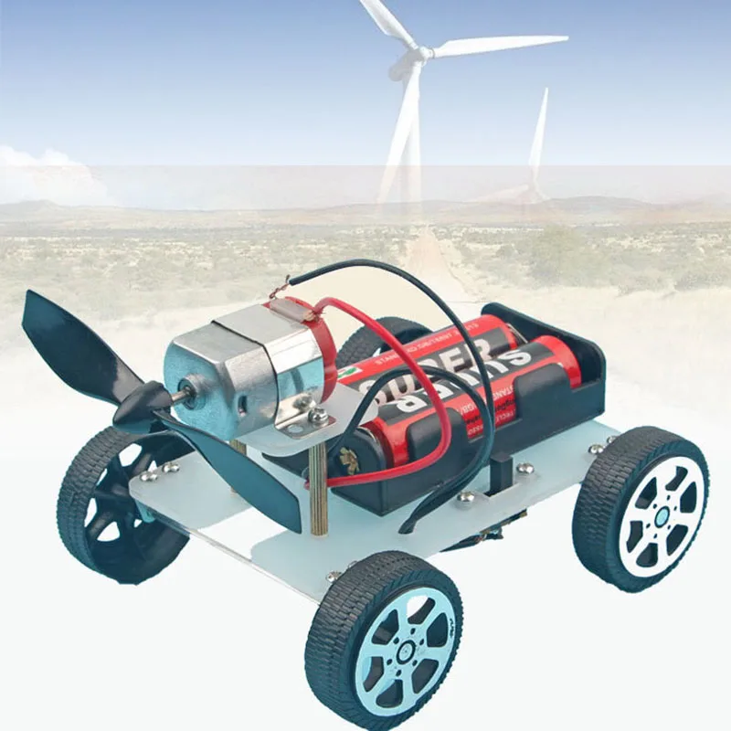 Wind Power Car DIY Electronic Kit Technology Science Toys Kits For Children Experiment Stem Tecnologia Teaching Materials