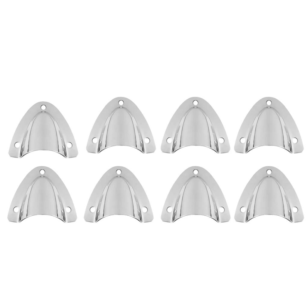 8pcs Boat Clam Shell Vent Ventilator Polished 316 Stainless Steel Hardware