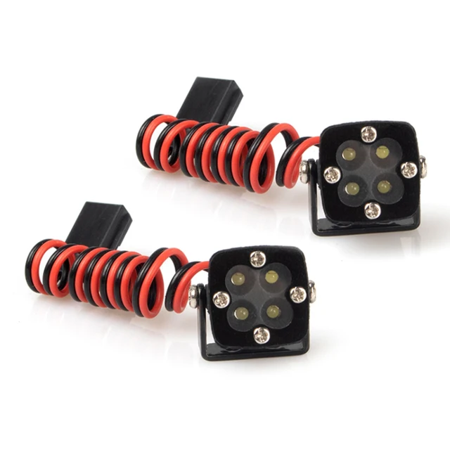 KYX Model Car Shell Bumper LED Spotlight Accessories Simulation Model Car Light DIY Modification and Upgrade Square Light Parts