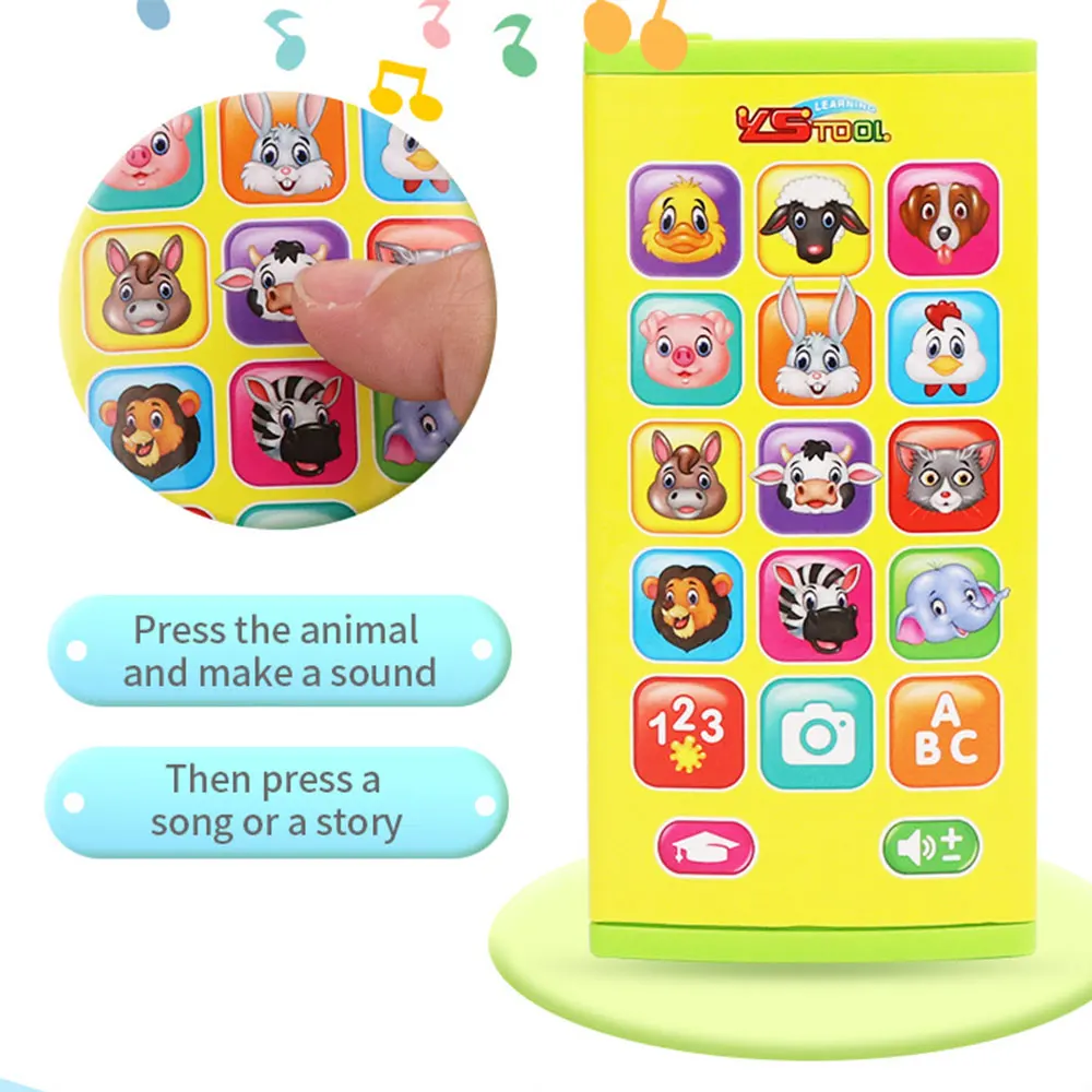 Double-Screen Touch Type Early Learning Phone Baby Learning Machine Study Teach Toy Interactive Learn Words Educational